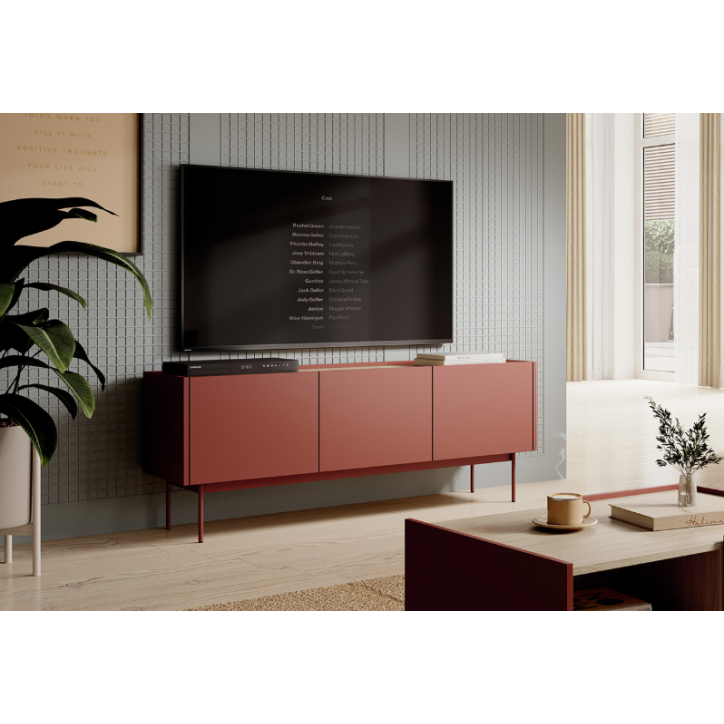 Ensemble meuble TV Couleur Céramique Rouge